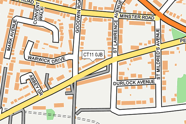 CT11 0JB map - OS OpenMap – Local (Ordnance Survey)