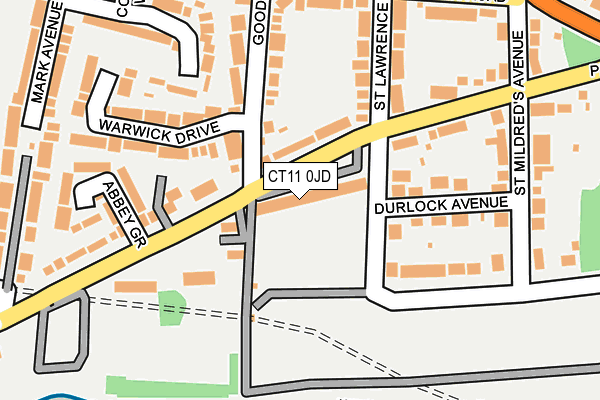 CT11 0JD map - OS OpenMap – Local (Ordnance Survey)