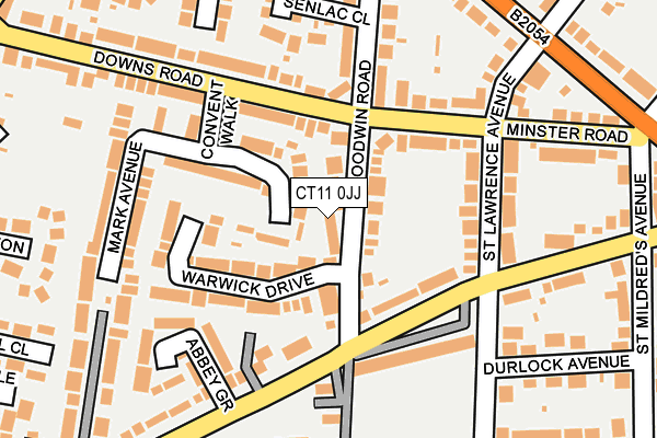 CT11 0JJ map - OS OpenMap – Local (Ordnance Survey)