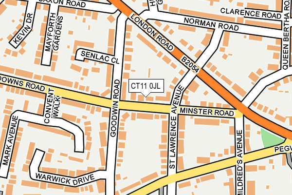 CT11 0JL map - OS OpenMap – Local (Ordnance Survey)