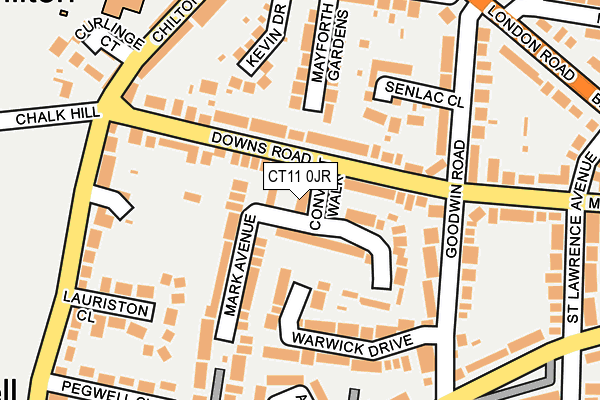 CT11 0JR map - OS OpenMap – Local (Ordnance Survey)