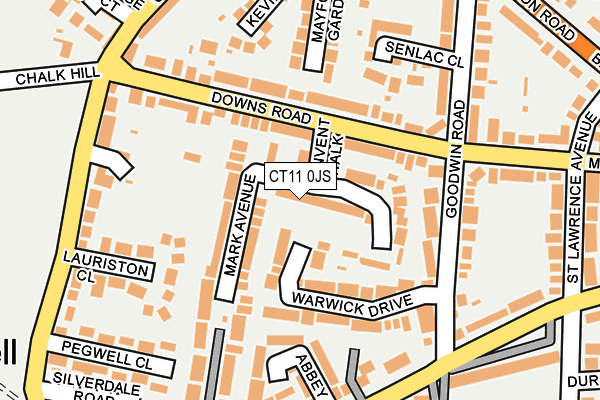 CT11 0JS map - OS OpenMap – Local (Ordnance Survey)
