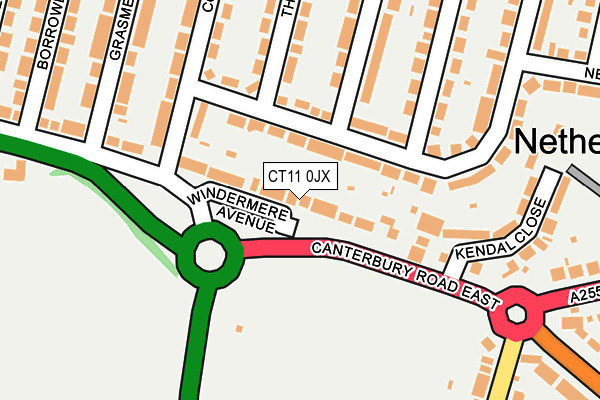 CT11 0JX map - OS OpenMap – Local (Ordnance Survey)