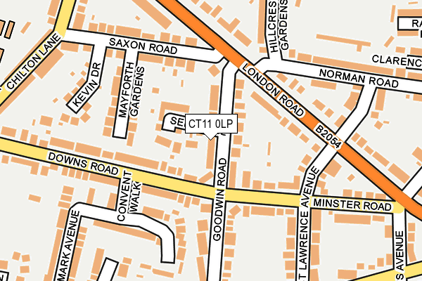 CT11 0LP map - OS OpenMap – Local (Ordnance Survey)
