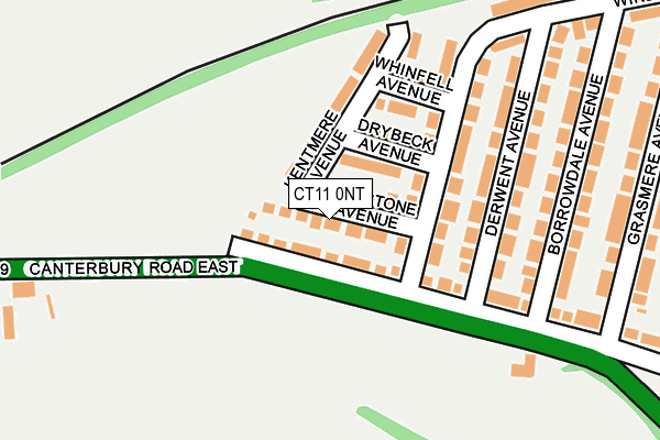 CT11 0NT map - OS OpenMap – Local (Ordnance Survey)