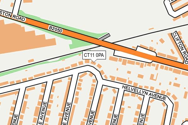 CT11 0PA map - OS OpenMap – Local (Ordnance Survey)