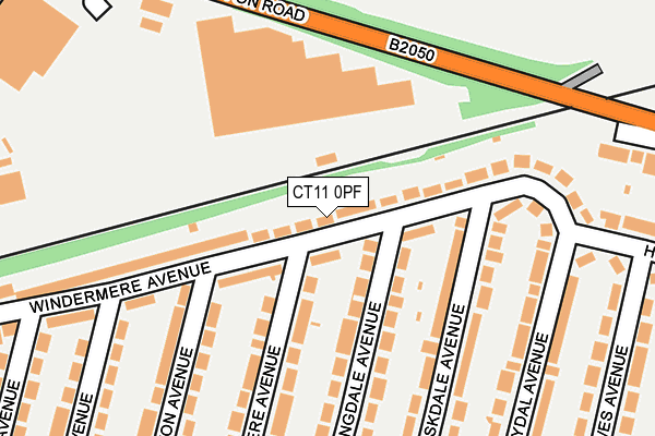 CT11 0PF map - OS OpenMap – Local (Ordnance Survey)