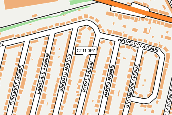 CT11 0PZ map - OS OpenMap – Local (Ordnance Survey)