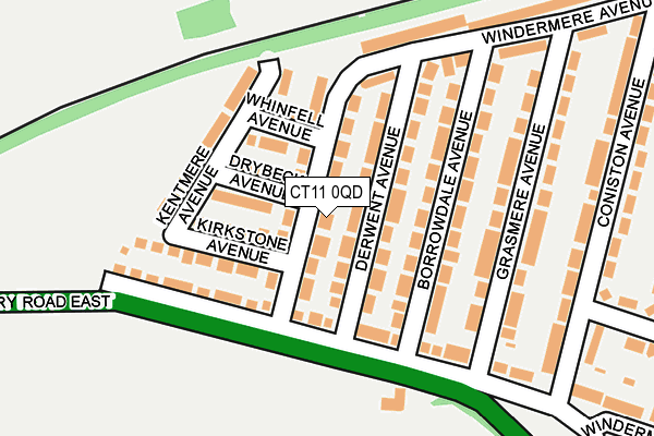 CT11 0QD map - OS OpenMap – Local (Ordnance Survey)