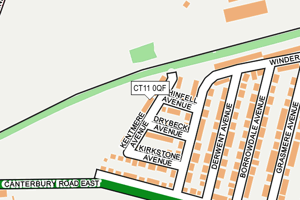 CT11 0QF map - OS OpenMap – Local (Ordnance Survey)