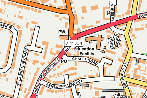 CT11 0QN map - OS OpenMap – Local (Ordnance Survey)