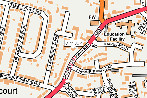 CT11 0QP map - OS OpenMap – Local (Ordnance Survey)