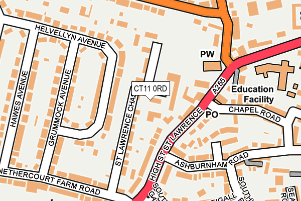 CT11 0RD map - OS OpenMap – Local (Ordnance Survey)