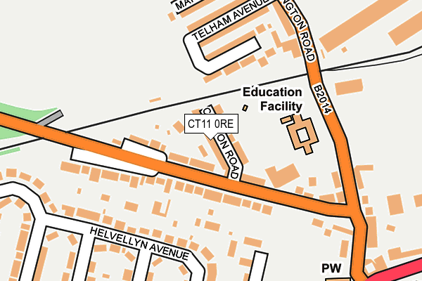 CT11 0RE map - OS OpenMap – Local (Ordnance Survey)