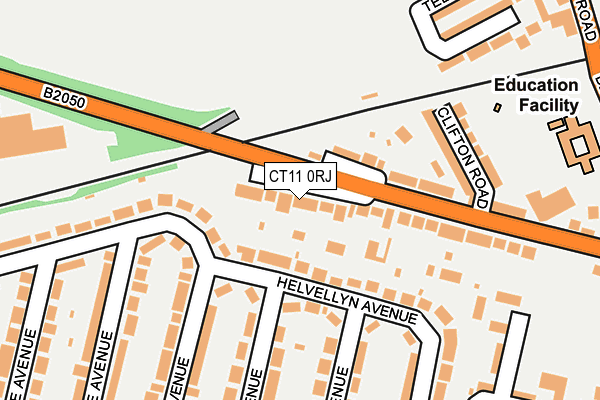 CT11 0RJ map - OS OpenMap – Local (Ordnance Survey)