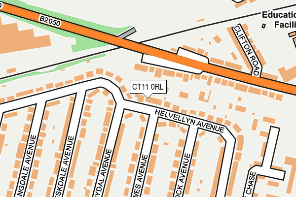 CT11 0RL map - OS OpenMap – Local (Ordnance Survey)