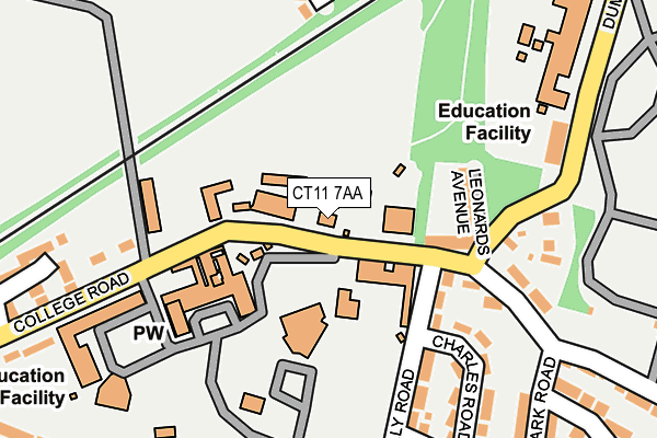 CT11 7AA map - OS OpenMap – Local (Ordnance Survey)