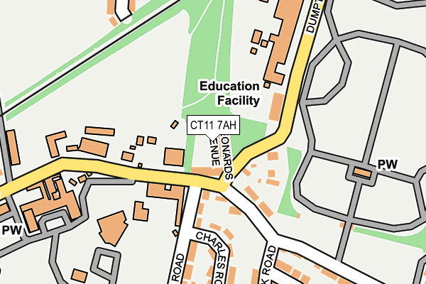 CT11 7AH map - OS OpenMap – Local (Ordnance Survey)