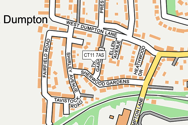 CT11 7AS map - OS OpenMap – Local (Ordnance Survey)