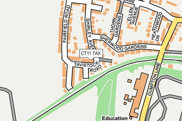 CT11 7AX map - OS OpenMap – Local (Ordnance Survey)