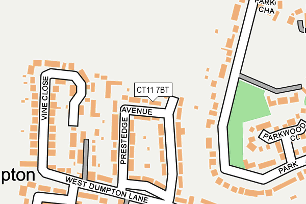CT11 7BT map - OS OpenMap – Local (Ordnance Survey)