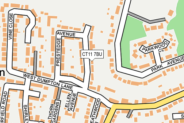 CT11 7BU map - OS OpenMap – Local (Ordnance Survey)