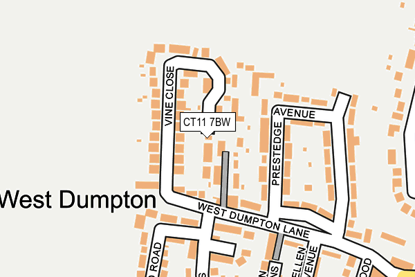 CT11 7BW map - OS OpenMap – Local (Ordnance Survey)