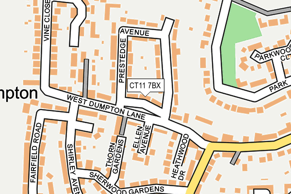 CT11 7BX map - OS OpenMap – Local (Ordnance Survey)