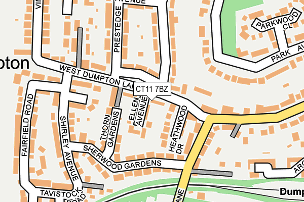 CT11 7BZ map - OS OpenMap – Local (Ordnance Survey)