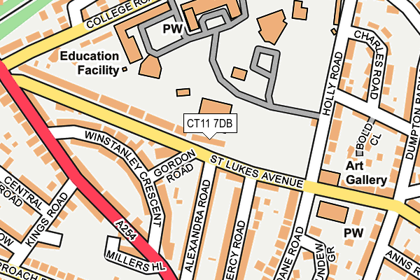 CT11 7DB map - OS OpenMap – Local (Ordnance Survey)