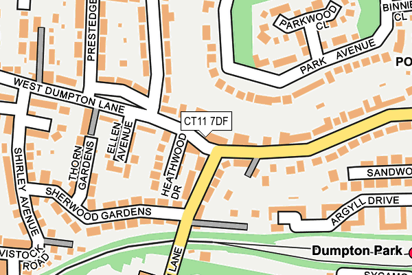 CT11 7DF map - OS OpenMap – Local (Ordnance Survey)