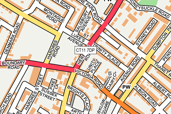 CT11 7DP map - OS OpenMap – Local (Ordnance Survey)