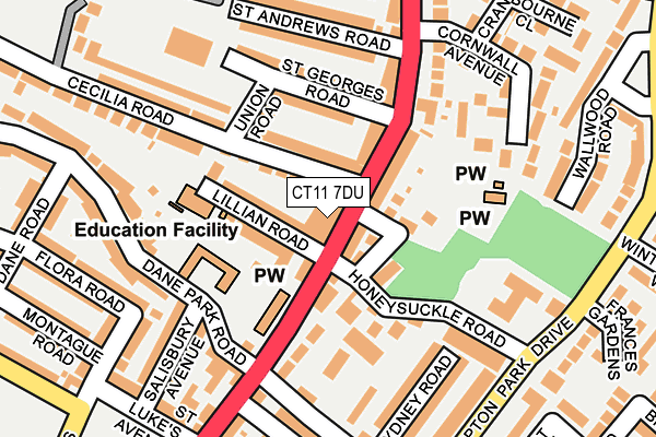 CT11 7DU map - OS OpenMap – Local (Ordnance Survey)