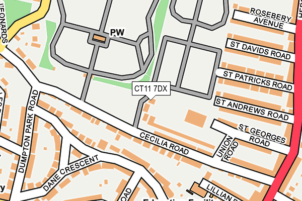 CT11 7DX map - OS OpenMap – Local (Ordnance Survey)