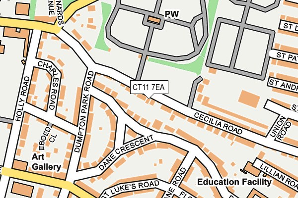 CT11 7EA map - OS OpenMap – Local (Ordnance Survey)