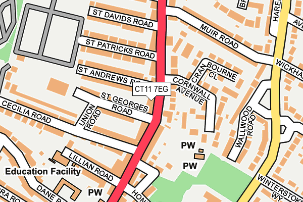 CT11 7EG map - OS OpenMap – Local (Ordnance Survey)