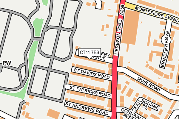 CT11 7ES map - OS OpenMap – Local (Ordnance Survey)