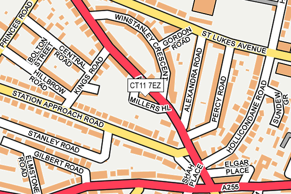 CT11 7EZ map - OS OpenMap – Local (Ordnance Survey)