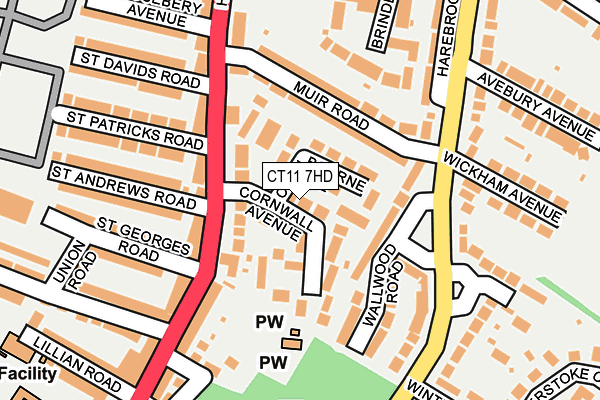 CT11 7HD map - OS OpenMap – Local (Ordnance Survey)