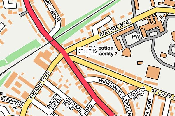 CT11 7HS map - OS OpenMap – Local (Ordnance Survey)