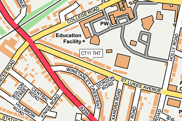 CT11 7HT map - OS OpenMap – Local (Ordnance Survey)