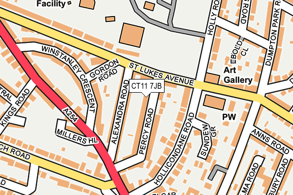 CT11 7JB map - OS OpenMap – Local (Ordnance Survey)