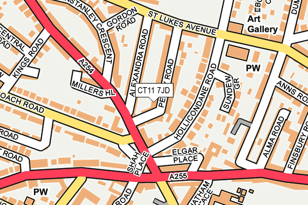CT11 7JD map - OS OpenMap – Local (Ordnance Survey)