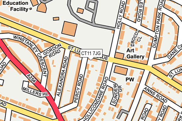 CT11 7JG map - OS OpenMap – Local (Ordnance Survey)