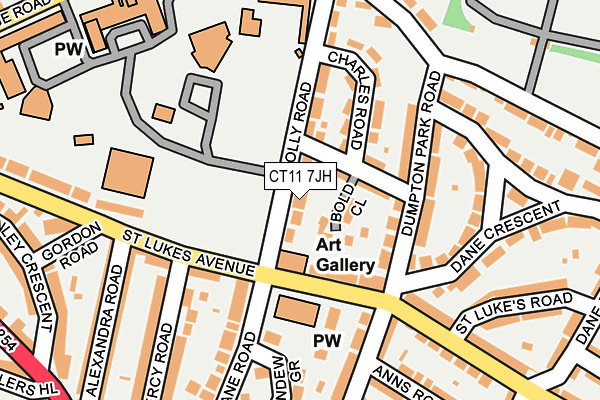 CT11 7JH map - OS OpenMap – Local (Ordnance Survey)