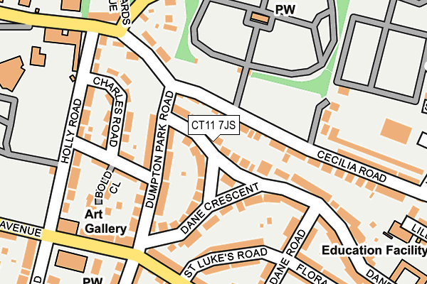 CT11 7JS map - OS OpenMap – Local (Ordnance Survey)