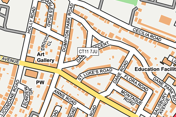 CT11 7JU map - OS OpenMap – Local (Ordnance Survey)
