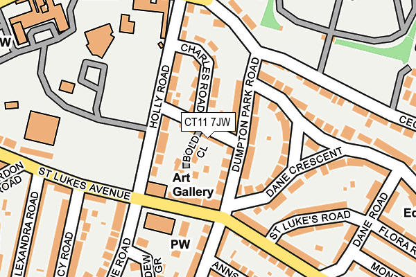 CT11 7JW map - OS OpenMap – Local (Ordnance Survey)