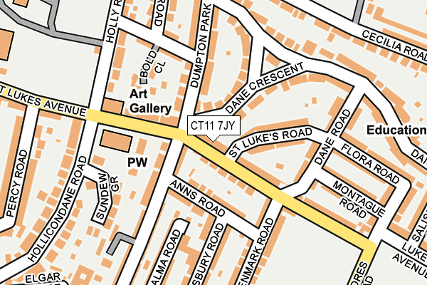 CT11 7JY map - OS OpenMap – Local (Ordnance Survey)