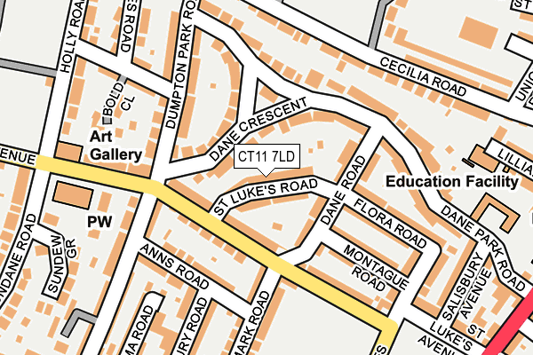 CT11 7LD map - OS OpenMap – Local (Ordnance Survey)